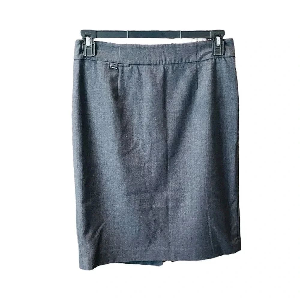 Calvin Klein women’s knee length pencil skirt fully lined zip SZ 8 dark gray